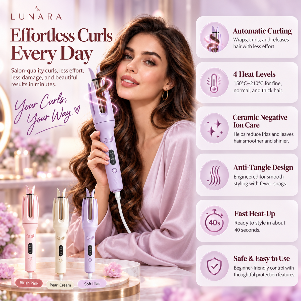 LUNARA TwistAir Auto Curler