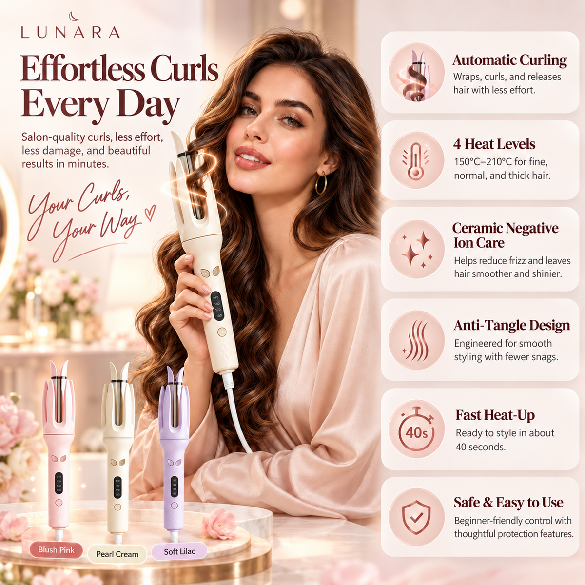 LUNARA TwistAir Auto Curler