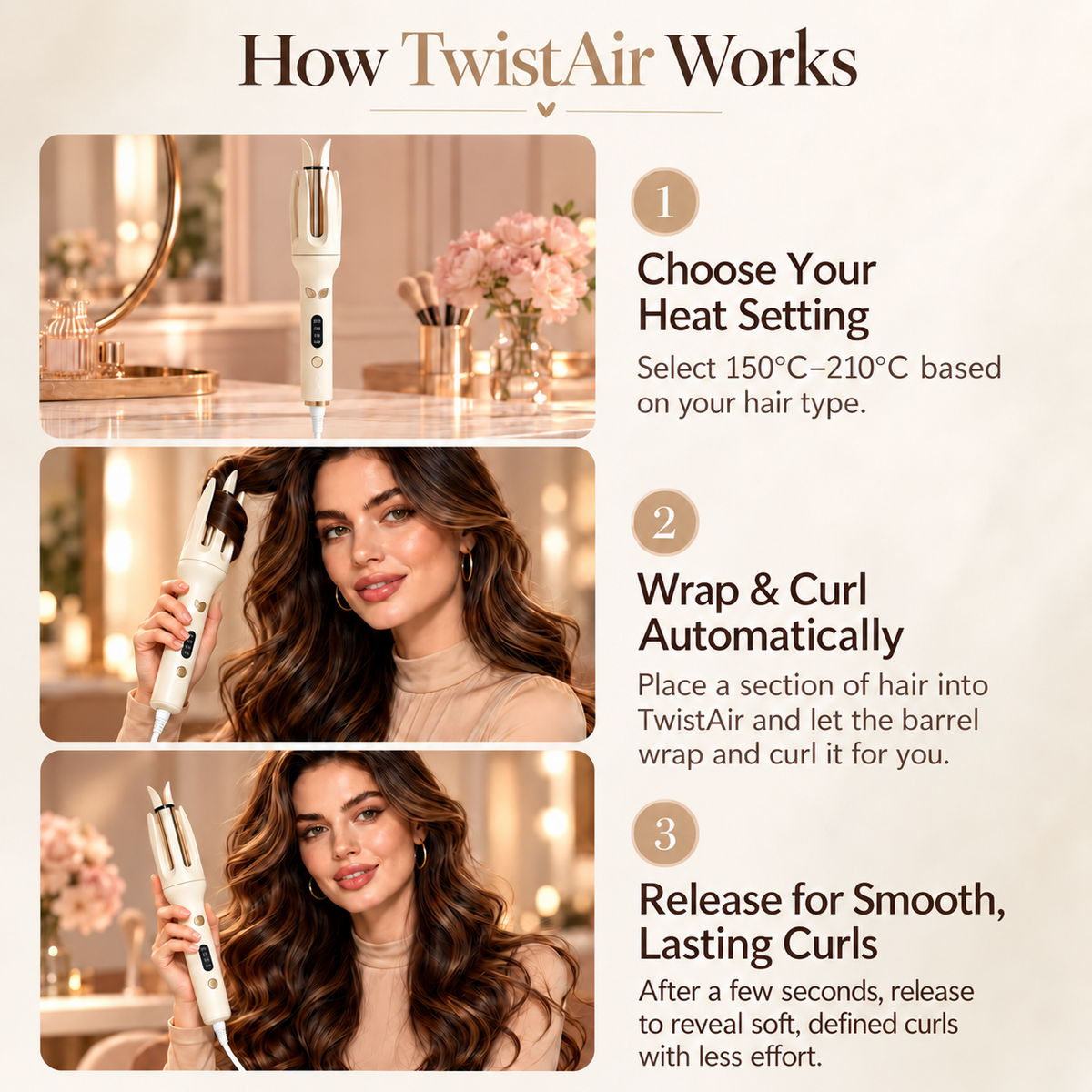 LUNARA TwistAir Auto Curler